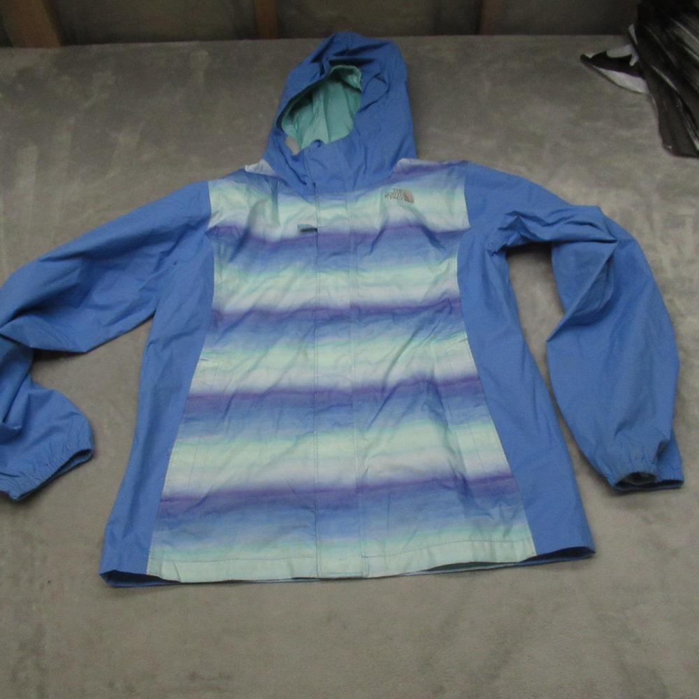 North Face Jacket Girls Large 14/16 Blue Insulated Waterproof Resolve Reflective